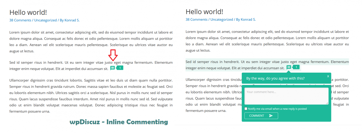Inline Commenting - wpDiscuz - WordPress Comment Plugin