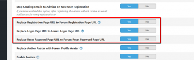 Change WordPress login register reset pass pages to wpForo