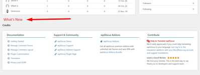 screenshot wpdiscuz dashboard whats new move to bottom